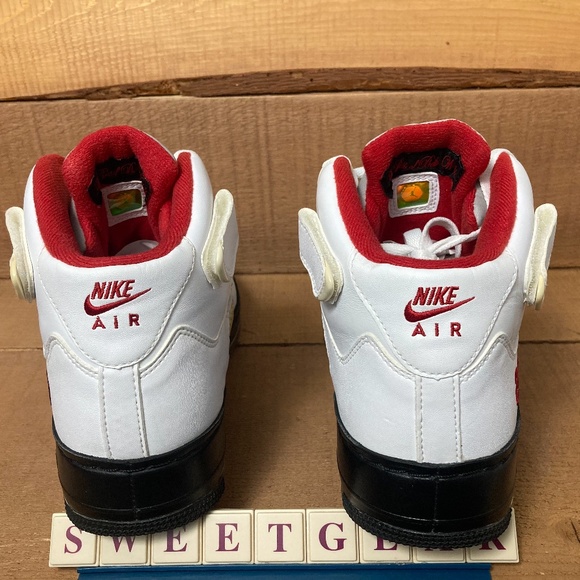 Jordan 5 Fusion 'Varsity Red - Black / White' Air Force 1 - Picture 5 of 16